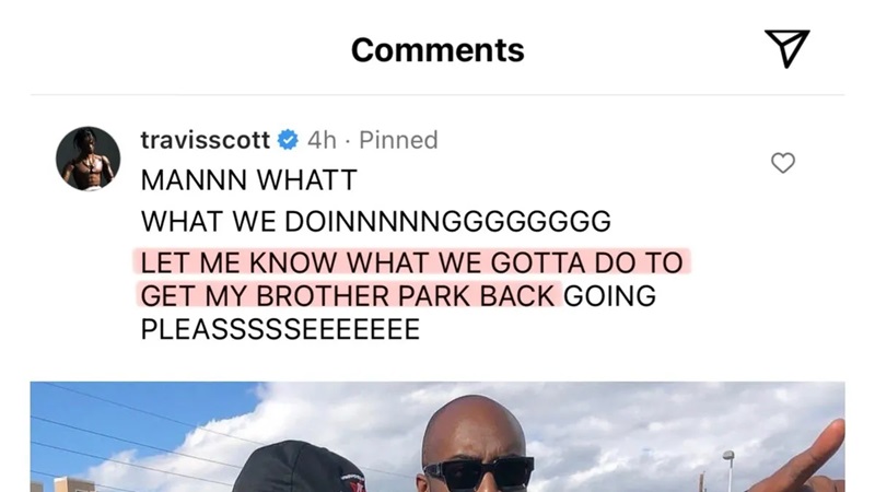 travis scott comment