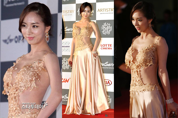 Korean celebrities naked dress trend 2024